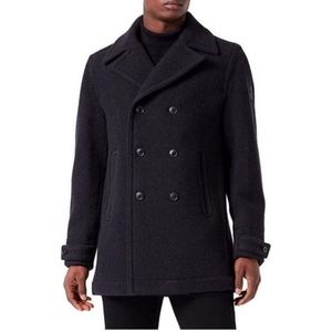 Calvin Klein Black Pea Coat (Large)